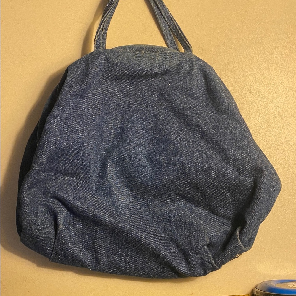 Blue and Black Denim Handbag - Picture 3 of 7